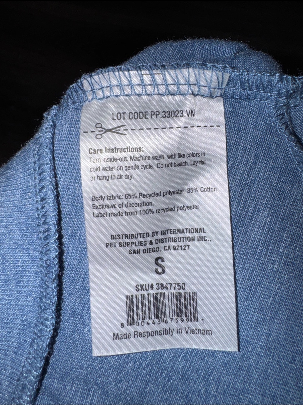 NWOT Petco Reddy Workout Partner Panel Tee For Dogs Size Small - Picture 4 of 9